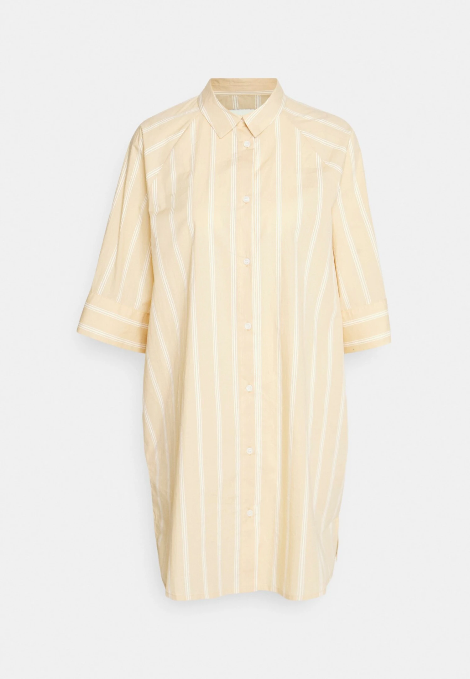 Monki Hillevi Dress - Robe Chemise - Basic Beige/White 6 Monki Hillevi Dress - Robe Chemise - Basic Beige/White – Image 4