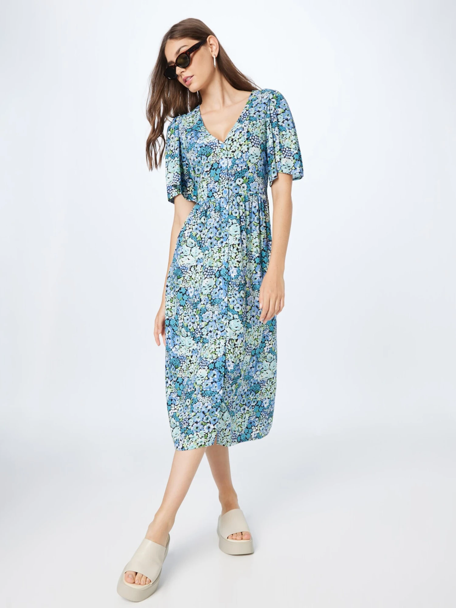 Monki Robes Dété Robe D’été Femme Bleu / Bleu Marine 7 Monki Robes Dété Robe D’été Femme Bleu / Bleu Marine – Image 5