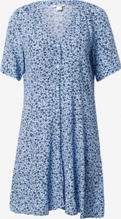 Monki Robes Fluides Robe-chemise Femme Bleu Clair