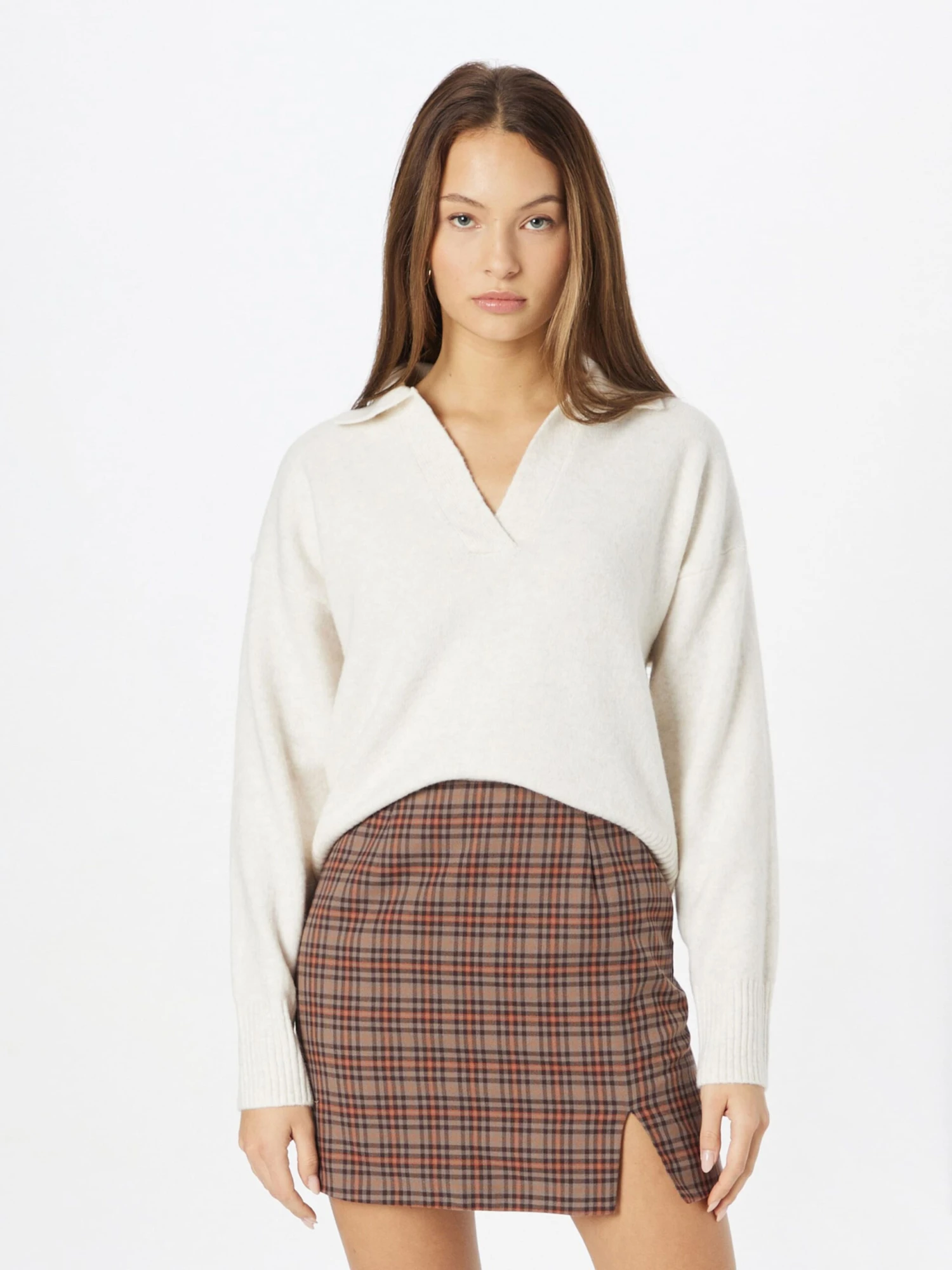 Monki Pulls Basiques Pull-over Femme Blanc Cassé 5 Monki Pulls Basiques Pull-over Femme Blanc Cassé – Image 3