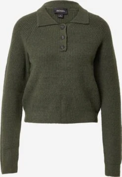Monki Pulls Basiques Pull-over Femme Kaki