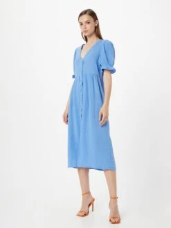 Monki Robes Fluides Robe-chemise Femme Bleu -Monki 0f108d5fda85c7e99d297c43984c0c65