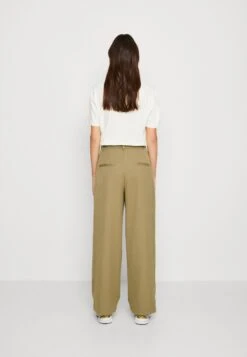 Monki Pantalon Classique - Khaki Green Medium Dusty -Monki 0f6c1afae67b4def81f864e8effd75a0