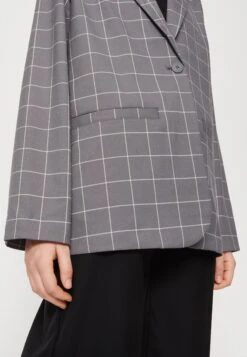 Monki Blazer - Grey Grid -Monki 114cf51063054936acab482412c71c54