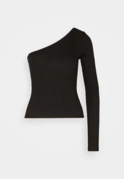 Monki T-Shirt À Manches Longues - Black Dark Solid -Monki 15d55acd02014b3dba42ae3175ddd34a