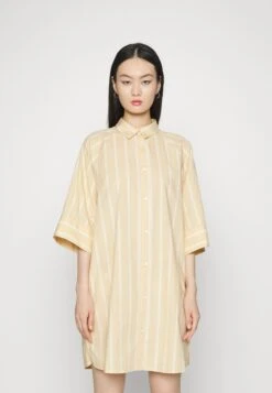 Monki Hillevi Dress - Robe Chemise - Basic Beige/White