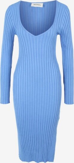 Monki Robes Robes En Maille Femme Bleu Clair