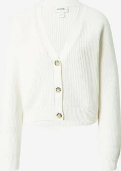 Monki Gilets Cardigan Femme Blanc Naturel