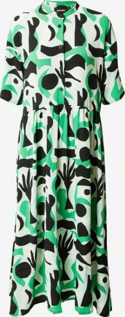 Monki Robes Fluides Robe-chemise Femme Vert / Vert Pastel