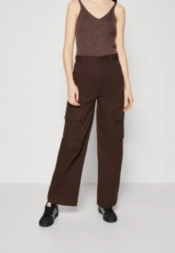 Monki Pantalon Cargo - Brown