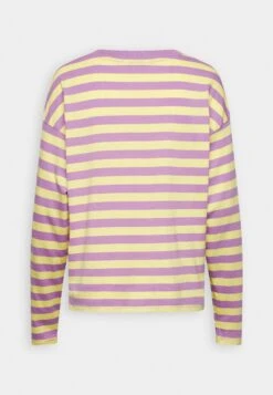 Monki T-Shirt À Manches Longues - Lilac/Yellow -Monki 22a842408c334c18a0cc4c8ad09e7fac