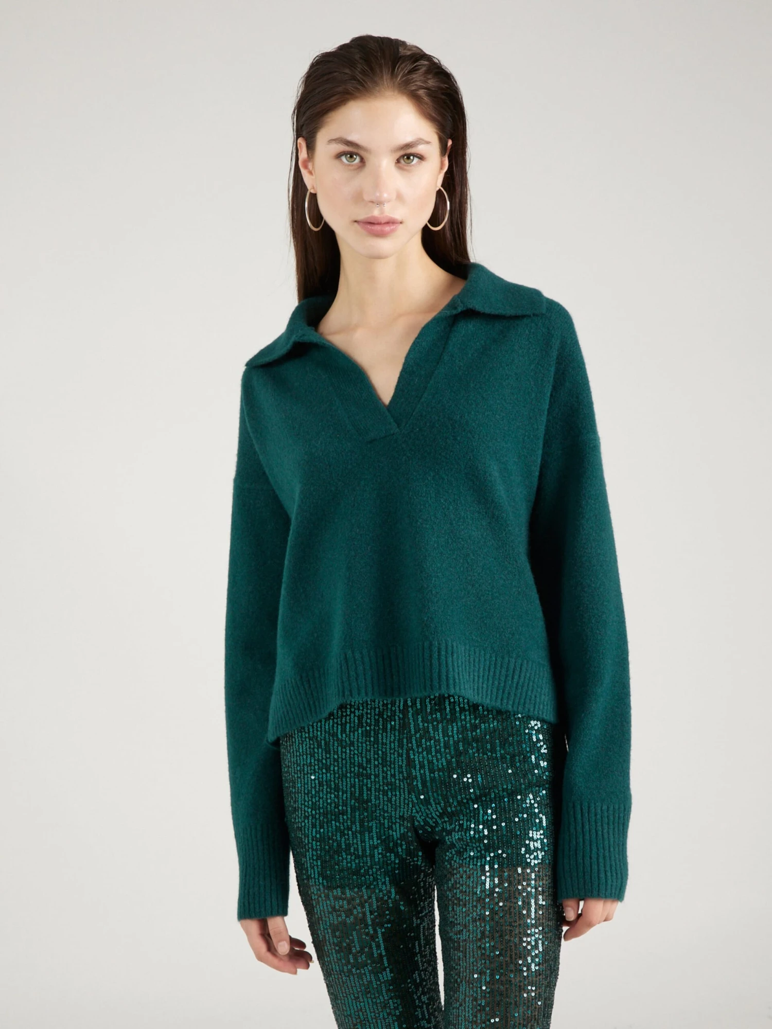 Monki Pulls Basiques Pull-over Femme Vert Foncé 5 Monki Pulls Basiques Pull-over Femme Vert Foncé – Image 3