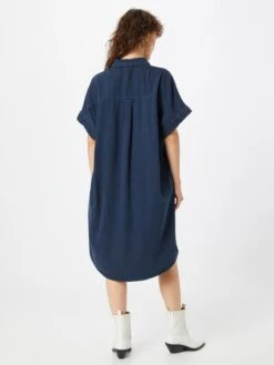 Monki Robes Fluides Robe-chemise Femme Bleu Marine -Monki 297d7b9992ef724e07c84daaf5f4014a