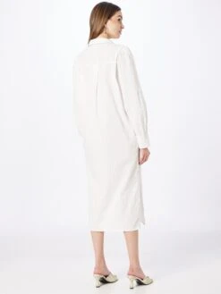 Monki Robes Fluides Robe-chemise Femme Blanc / Blanc Cassé 10 Monki Robes Fluides Robe-chemise Femme Blanc / Blanc Cassé -Monki 2982195ac439ea915efc2ab12069be7e