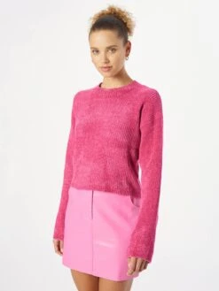 Monki Pulls Maille Fine Pull-over Femme Rose -Monki 2cb6c823551bc1e882d7fa846e78d613