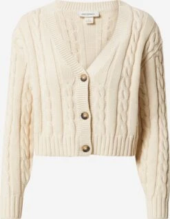 Monki Gilets Cardigan Femme Blanc Cassé
