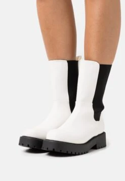 Monki Bottes À Plateau - White