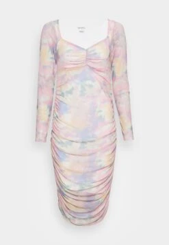 Monki Robe Fourreau - Pink Dusty Light/Tiedye -Monki 319b5b6225e84ea7bdfb1597743614dd