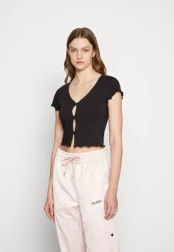 Monki Gilet - Black Dark