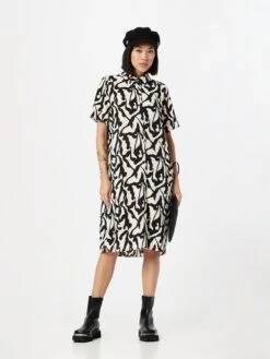 Monki Robes Fluides Robe-chemise Femme Blanc -Monki 34496cfe8f1b46194680e7e2a06ca3d1