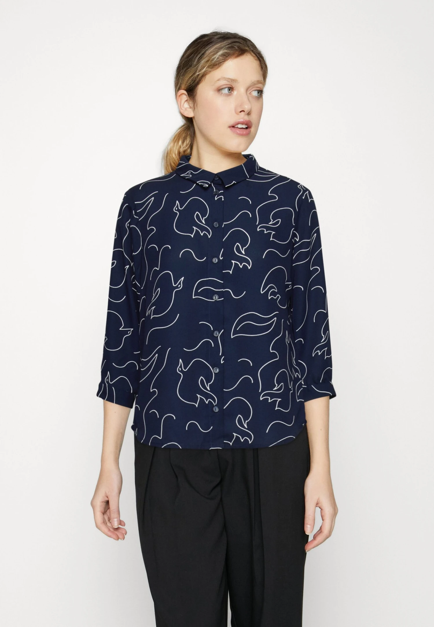 Monki Chemisier - Dark Blue/Light Blue 3 Monki Chemisier - Dark Blue/Light Blue