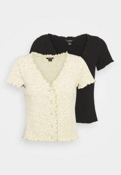 Monki 2 Pack - T-Shirt Imprimé - Black -Monki 3a15578c5fdd4a64bb6718107d05601f