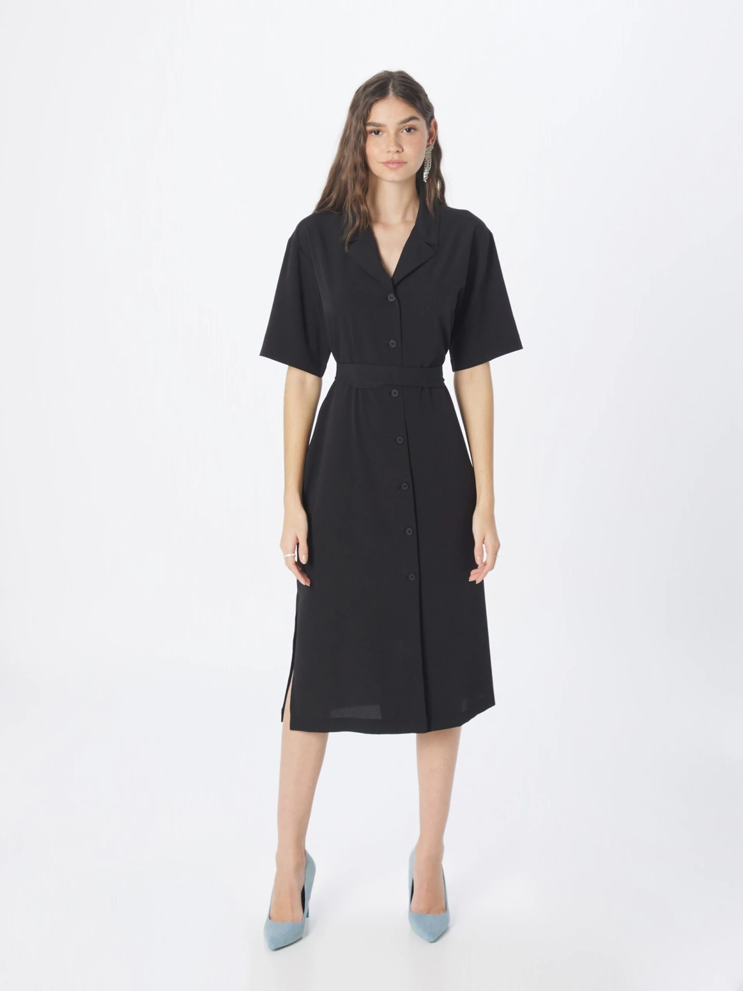 Monki Robes Midi Robe Femme Noir 5 Monki Robes Midi Robe Femme Noir – Image 3