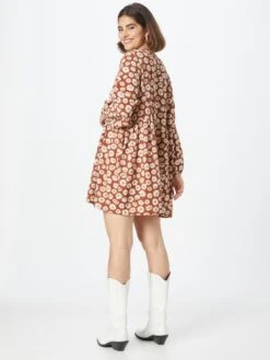 Monki Robes Fluides Robe-chemise Femme Marron -Monki 3c160348580a977c2ae2b06c9e97d7e5