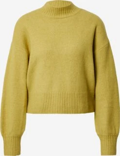 Monki Pulls Maille Fine Pull-over Femme Moutarde
