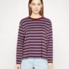 Monki T-Shirt À Manches Longues - Dark Red/Blue 2 Monki T-Shirt À Manches Longues - Dark Red/Blue -Monki 3ea7106a5b974c61bbeac878d0a8eb63