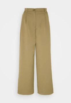 Monki Pantalon Classique - Khaki Green Medium Dusty -Monki 3f465550bd77418d99c1b68620942911