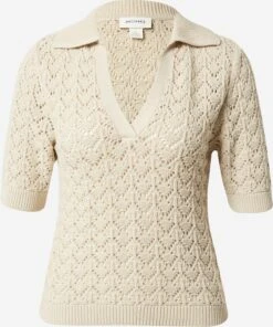Monki Pulls Maille Fine Pull-over Femme Beige