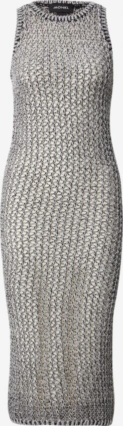 Monki Robes Robes En Maille Femme Gris