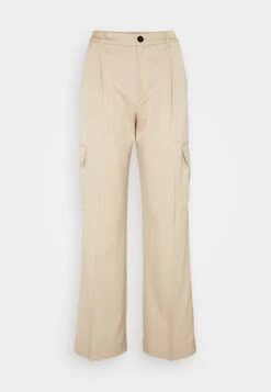 Monki Pantalon Cargo - Beige -Monki 495b7c784e7e4623a7a31a5de1970d6b