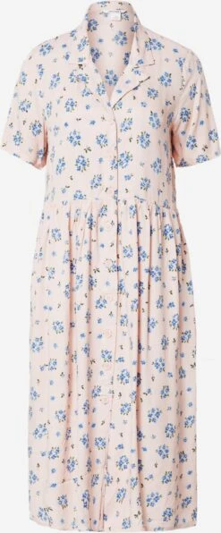 Monki Robes Fluides Robe-chemise Femme Rose Clair