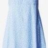 Monki Robes Dété Robe D’été Femme Bleu Clair