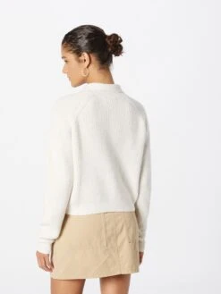 Monki Pulls Maille Fine Pull-over Femme Blanc Chiné -Monki 5155563446c8dd720ba9b0997f4b42e1