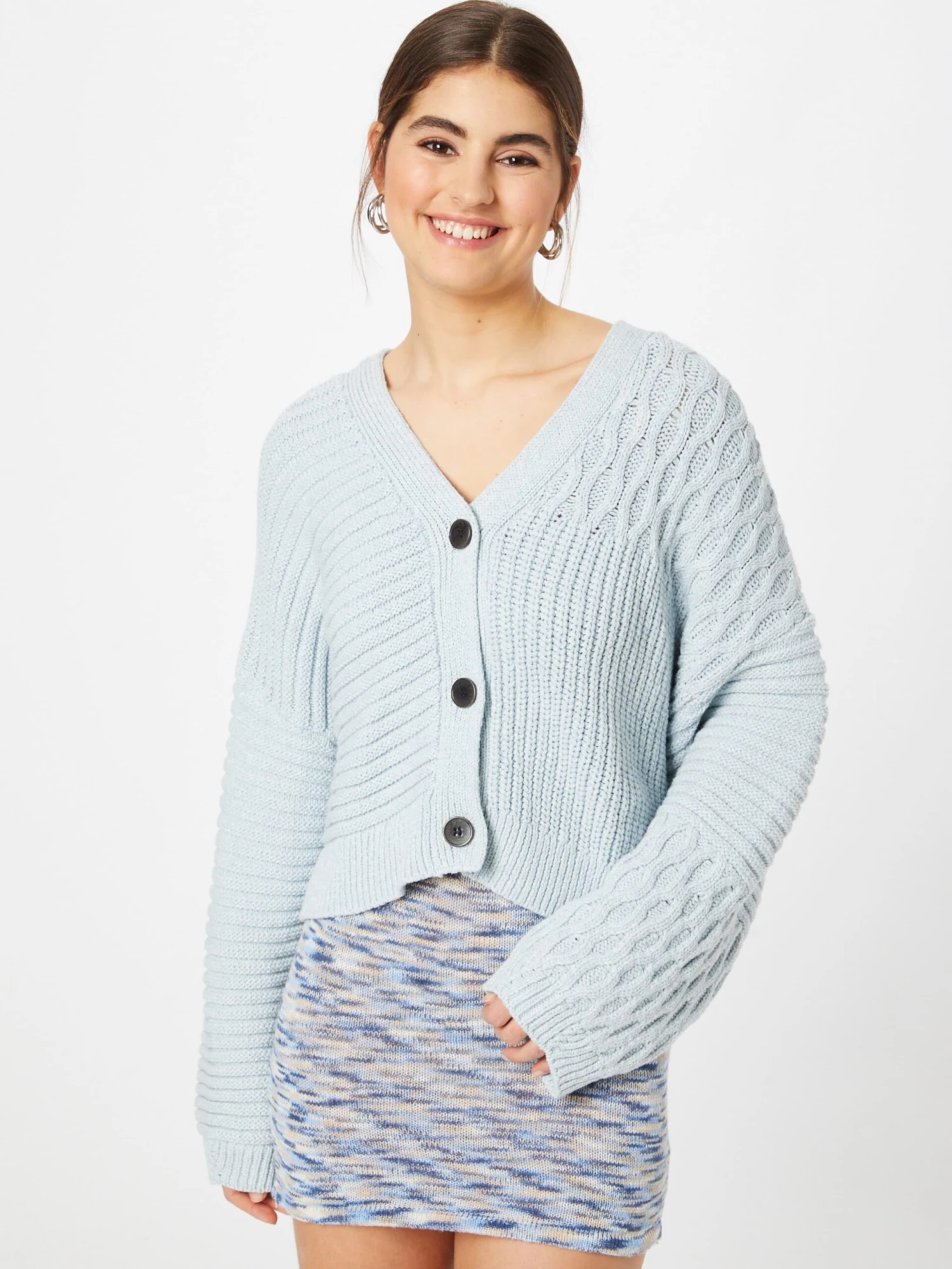Monki Gilets Cardigan Femme Bleu Pastel 5 Monki Gilets Cardigan Femme Bleu Pastel – Image 3