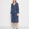 Monki Robe Chemise - Dark Blue/Multi-Coloured -Monki 53871fe318f549efa487c6f3df988d55