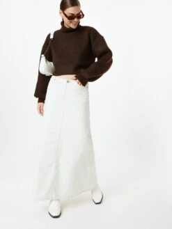 Monki Pulls à Col Roulé Pull-over Femme Chocolat -Monki 5467dd638ae3f5c86cd7cff81bc36513