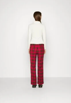 Monki Pantalon Classique - Red -Monki 568c0dd266734ccbb0407575baf1b8f4