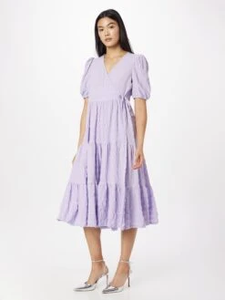 Monki Robes Midi Robe Femme Violet Clair -Monki 57277dcd8d7aeea6d0deb04199759bac