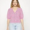 Monki Blouse - Pink -Monki 59ecea28ac7043feaf0f6e0e626ad4d5