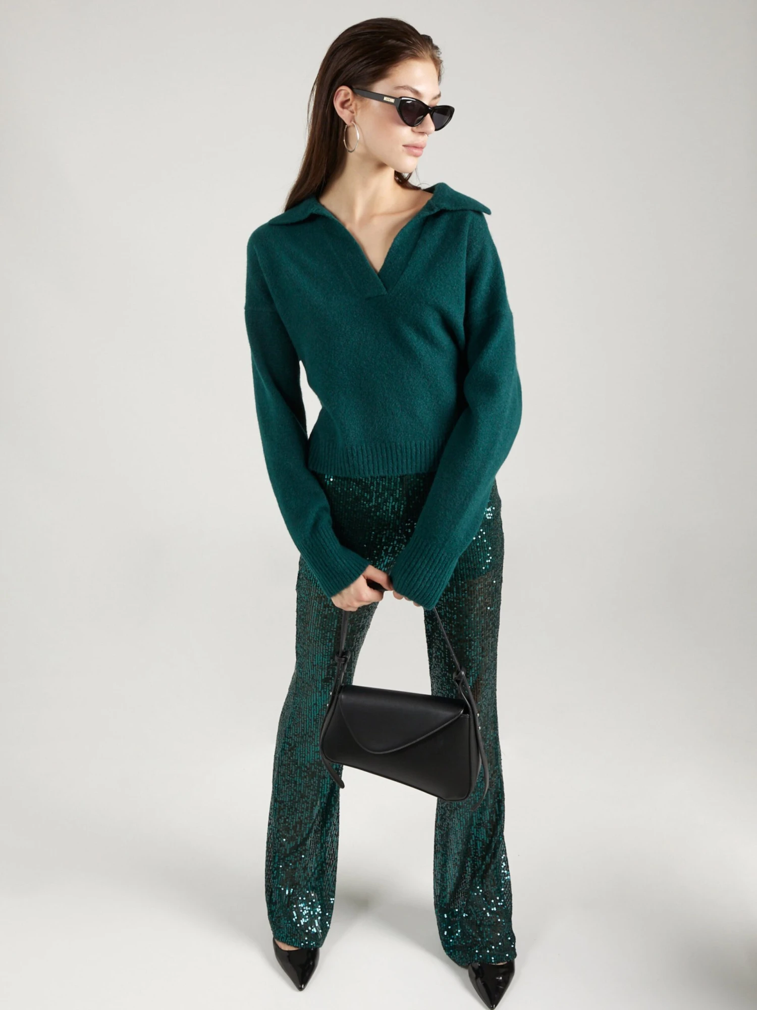 Monki Pulls Basiques Pull-over Femme Vert Foncé 7 Monki Pulls Basiques Pull-over Femme Vert Foncé – Image 5