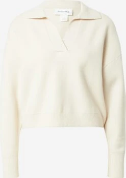 Monki Pulls à Col Roulé Pull-over Femme Beige