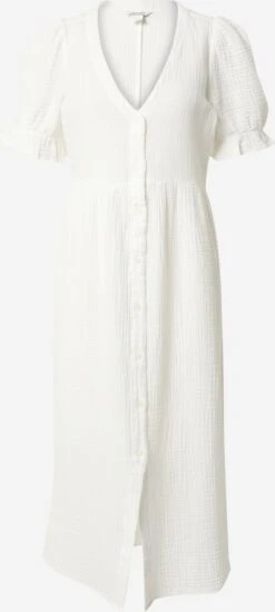 Monki Robes Fluides Robe-chemise Femme Blanc