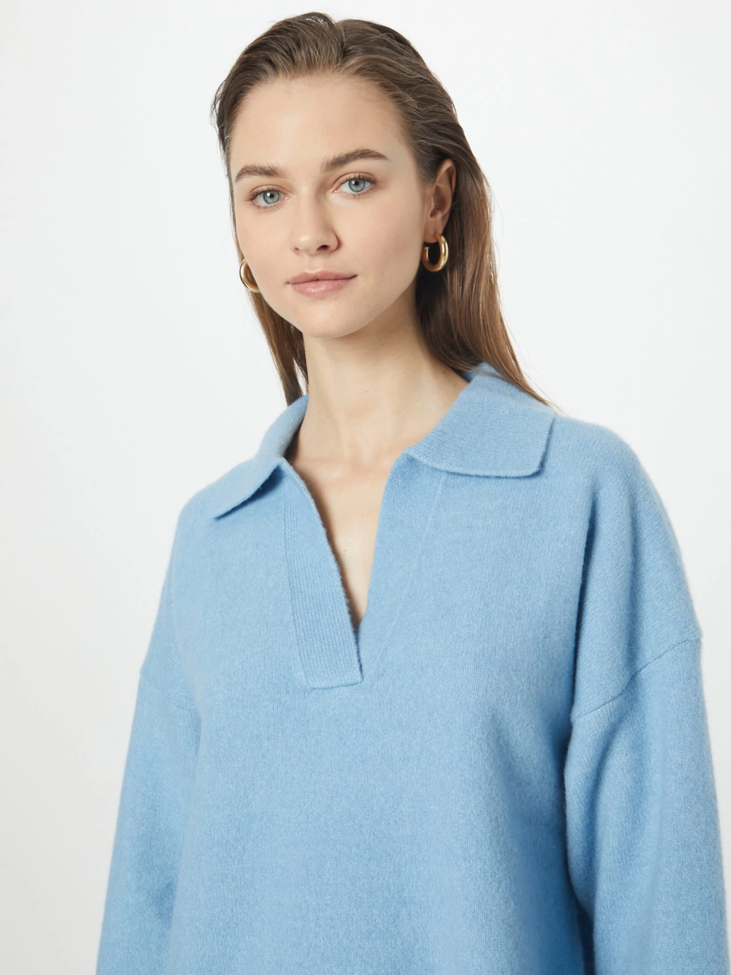 Monki Pulls Basiques Pull-over Femme Bleu Ciel 4 Monki Pulls Basiques Pull-over Femme Bleu Ciel – Image 2