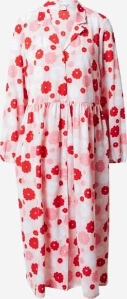 Monki Robes Fluides Robe-chemise Femme Rose / Rose