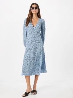 Monki Robes Midi Robe Femme Bleu -Monki 65cbff140f35e45d022d2f3d54a6397e