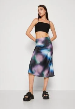 Monki Jupe Trapèze - Blue Dark -Monki 66f636895960457ea54e3de6abede97d